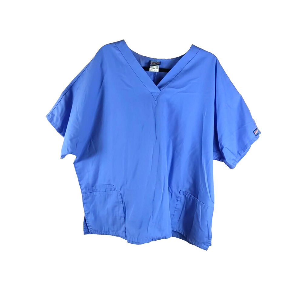 Cherokee Work Wear Women's Size 3 X large Blue Scrub Top